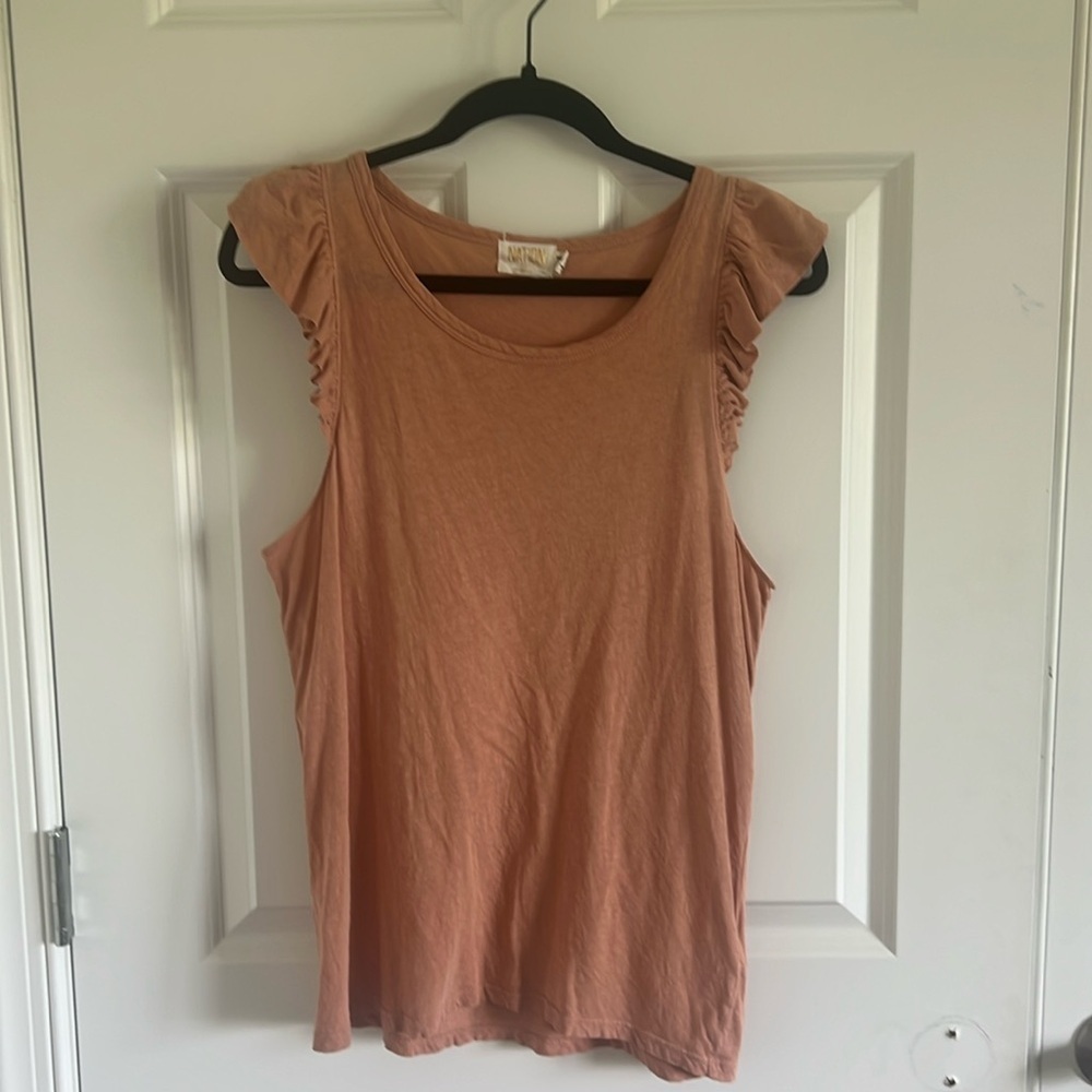 Nation LTD Coral Color Sleeveless Tshirt Size large